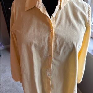 J. Jill Light Yellow Button-Down Shirt
